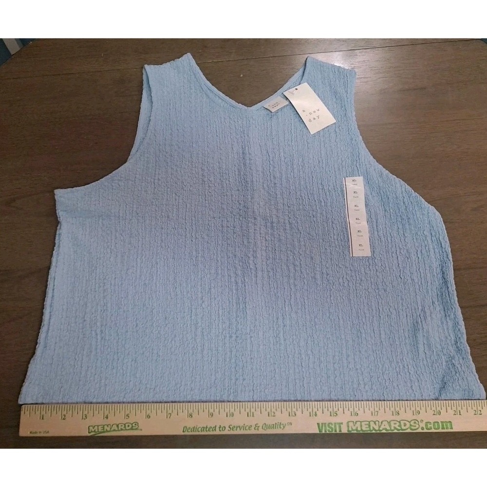 NWT A New Day Women'sโ Sweater Tank Top Light Blue Size XLARGE Polyester